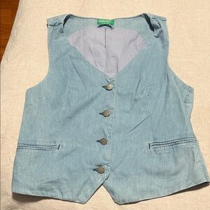 United Colors Of Benetton Sky Blue Vest
